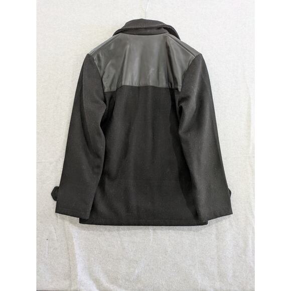 Popβ England Jacket Men's Medium Black Wool British Style Lined Jacket Vintage - Picture 8 of 8